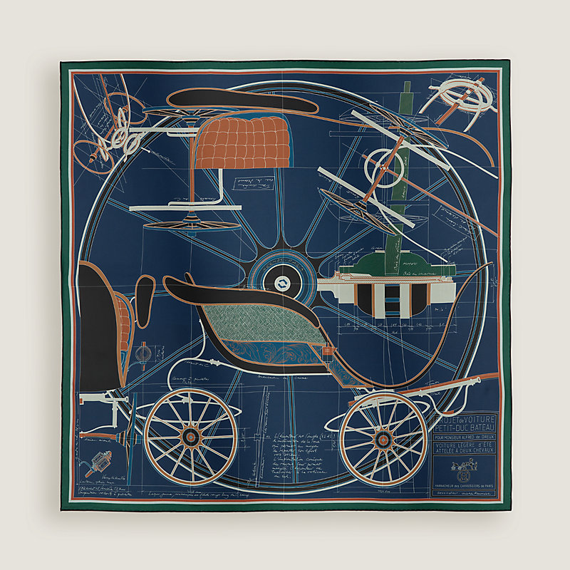 優雅な余韻を纏う HERMES Carre 90 Petit Duc スカーフ petit-duc-double-face-scarf-90
